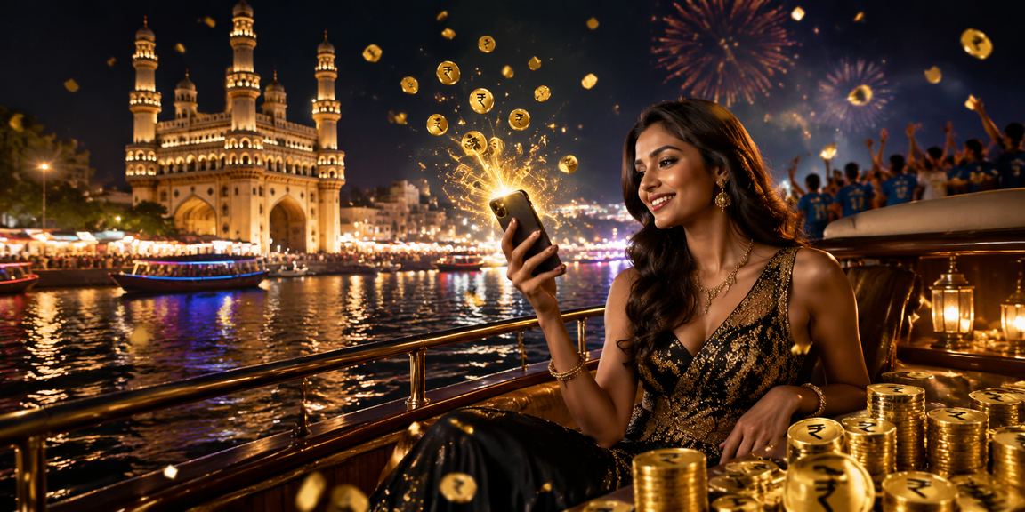 Mobile lottery play and payment near Charminar in Hyderabad